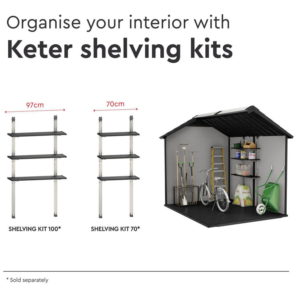 Keter Premier Apex Shed 7.5 × 9 ft