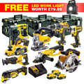 18V Cordless 10-Piece Power Tool Kit with 3 x 5.0Ah Batteries & Charger incl. 240V LED Work Light - view 1