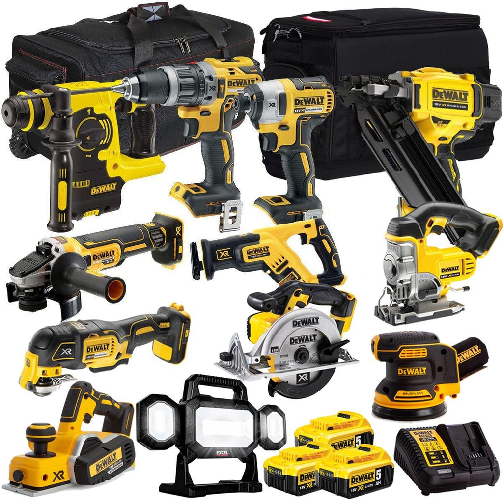 18V Cordless 12-Piece Power Tool Kit with 3 x 5.0Ah Batteries & Charger incl. Random Orbital Sander - view 1