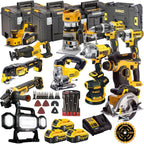18V Cordless 13-Piece Power Tool Kit with 3 x 5.0Ah Batteries & Charger, Accessory Set incl. LED Work Light - view 1