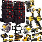 18V Cordless 13-Piece Power Tool Kit with 3 x 5.0Ah Batteries & Charger, Trolley Toolbox - view 1