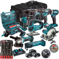 18V Cordless 9-Piece Power Tool Kit with 3 x 5.0Ah Batteries & Charger, Accessory Set - view 1