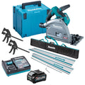 40V Brushless Plunge Saw with 2 x Guide Rail, Connector, Clamp Set & 1 x 4.0Ah Battery Charger (Set A) - view 1