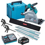 40V Brushless Plunge Saw with 2 x Guide Rail, Connector, Clamp Set & 1 x 4.0Ah Battery Charger (Set B) - view 1
