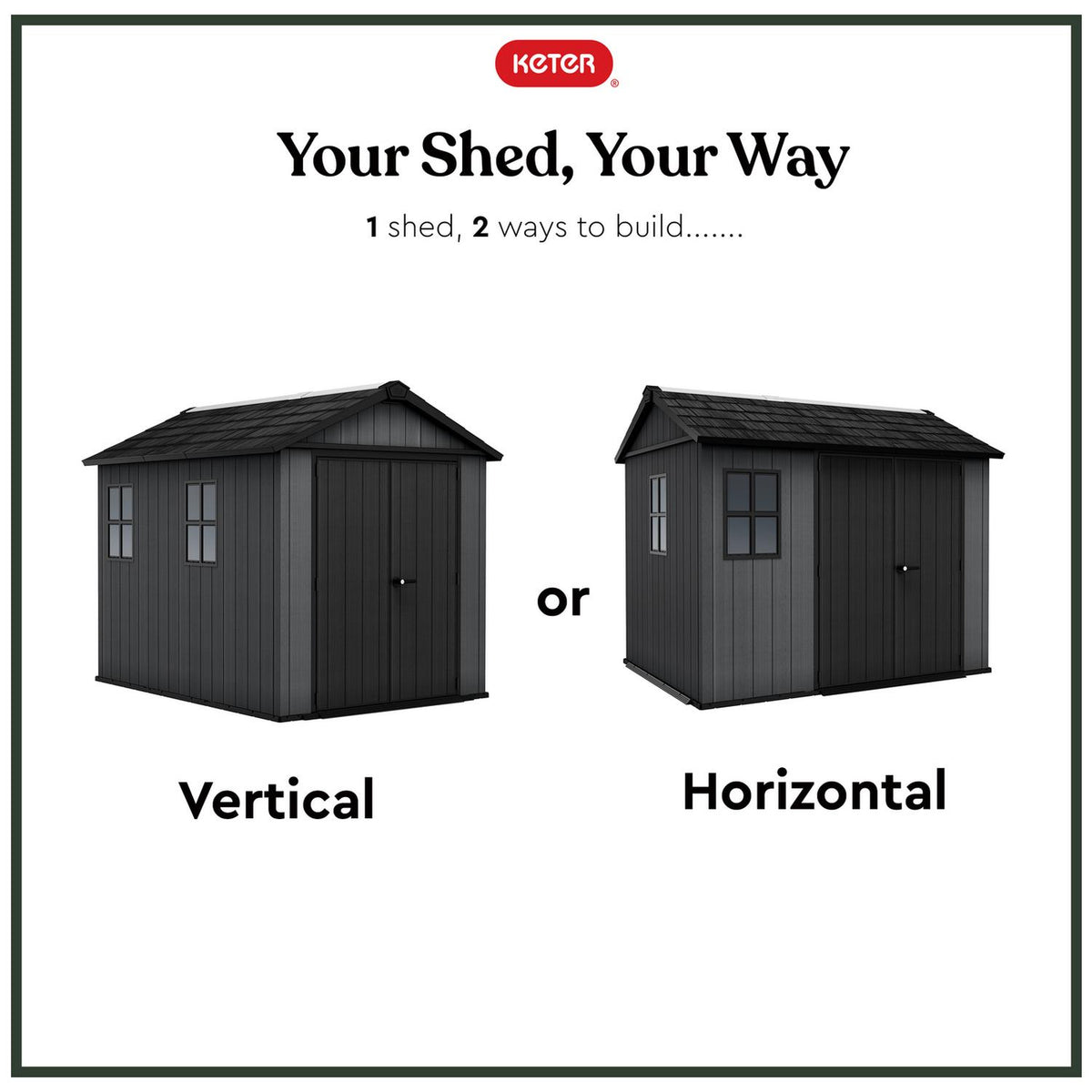 Keter Newton Plus Apex Plastic Shed 7.5 × 9 ft Grey