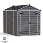 Palram–Canopia Skylight Dark Grey Plastic Shed 6 × 10 ft