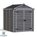 Palram–Canopia Skylight Dark Grey Plastic Shed 6 × 8 ft