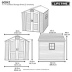 Lifetime Outdoor Storage Shed 7 × 7 ft