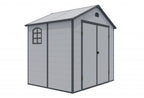 Rowlinson Airevale Apex Plastic Shed 8'x6' - Light Grey