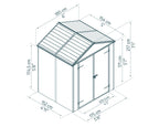 Canopia Rubicon 6' Shed - Gray