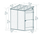 Canopia SkyLight 4' x 6' Lean-To Shed - Gray