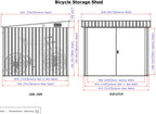 Duramax Bicycle Storage 6'x6' Shed Anthracite with White Trim - 73051