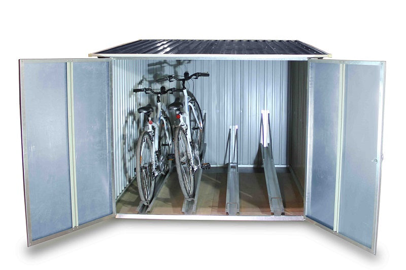 Duramax Bicycle Storage 6'x6' Shed Anthracite with White Trim - 73051