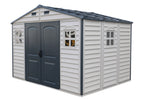 Duramax WoodSide Adobe Plus 10.5'x8' Shed with Foundation Kit and Window