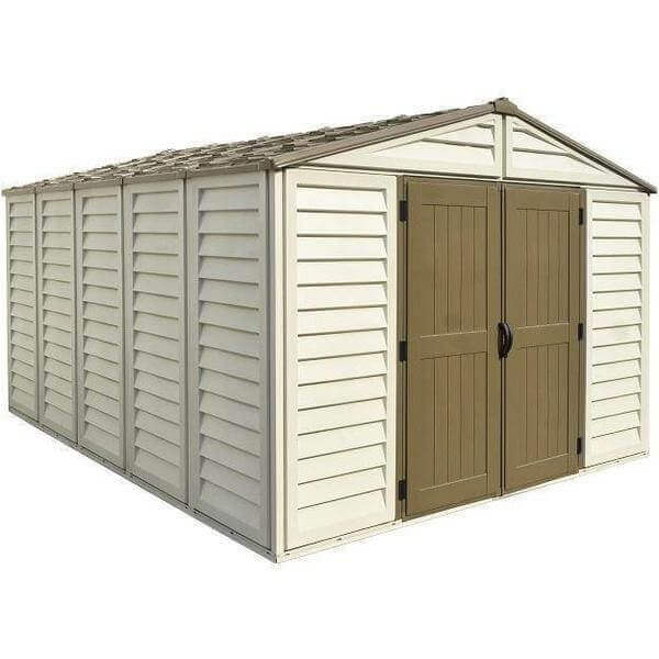 Duramax 10.5 x 13 ft Woodbridge Vinyl Plus Shed with Foundation 40234