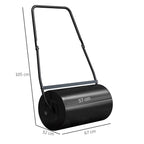 DURHAND Heavy Duty Garden Lawn Roller Push Tow Water Sand Filled 46L Equipment - view 8