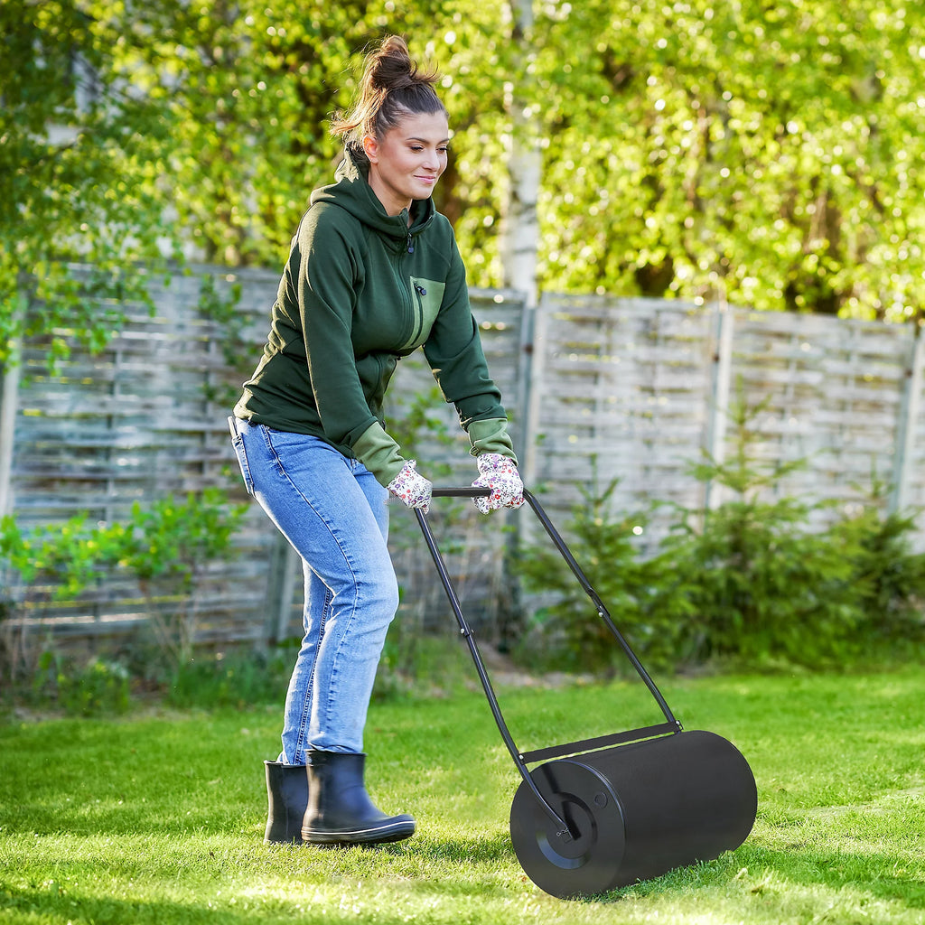 DURHAND Heavy Duty Garden Lawn Roller Push Tow Water Sand Filled 46L Equipment - view 9