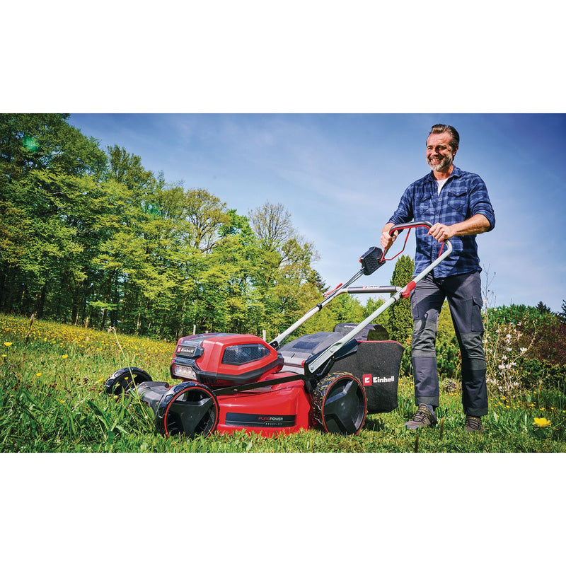 Einhell Professional PXC 36V Brushless Steel Deck Cordless Lawn Mower 52cm 4 x 5.2Ah - view 3