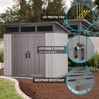 Lifetime 8.3 Ft. X 8.3 Ft. Farmhouse Storage Shed - 60542