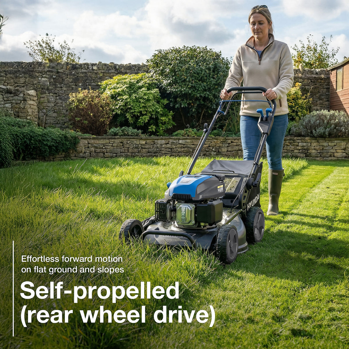 Hyundai Cordless Self-Propelled PRO Petrol Lawnmower, Pro-series Build, 21 inch 53cm 196cc Engine HYM530SPPRO - view 2