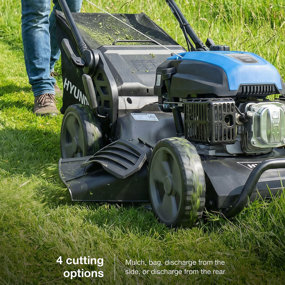 Hyundai Cordless Self-Propelled PRO Petrol Lawnmower, Pro-series Build, 21 inch 53cm 196cc Engine HYM530SPPRO - view 7