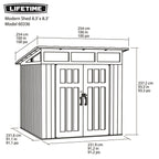 Lifetime 8.3 Ft. X 8.3 Ft. Farmhouse Storage Shed - 60542