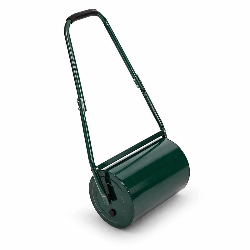 Oypla Galvanised Garden Steel Lawn Roller 30 Litre Drum Scraper Bar & Collapsible Handle Create a Lawn Worthy of a Bowls Green - view 1